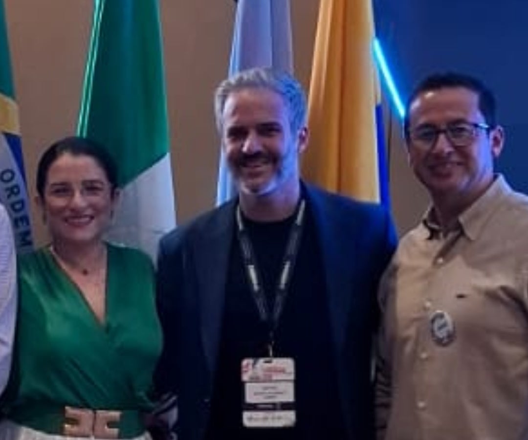 Martha Alfonso, representante a la Cámara del Tolima; Gustavo Mendes, de Coonecta Brasil; y Jorge Leal, secretario de Confecoop.