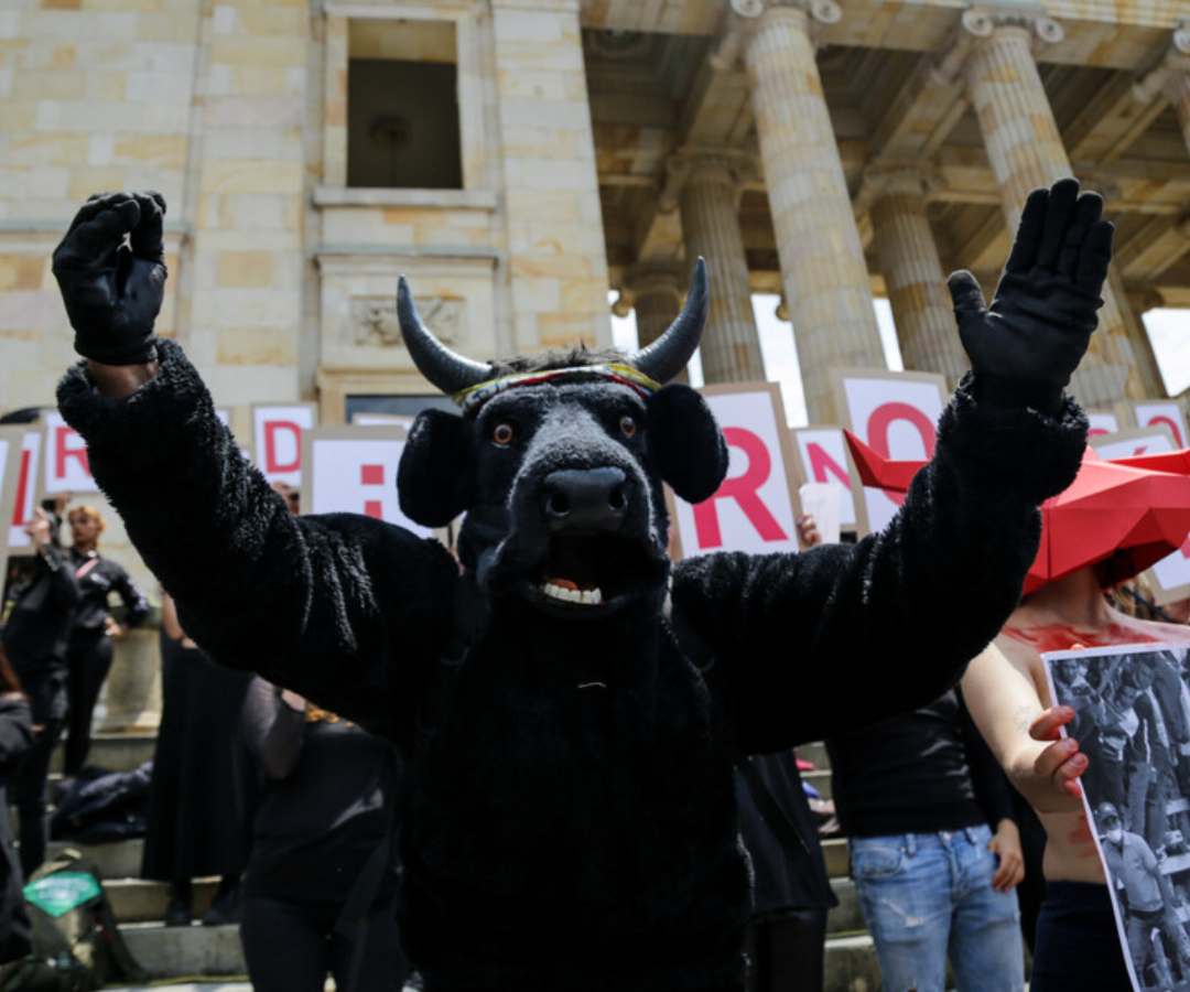 Protesta contra las corridas de toros