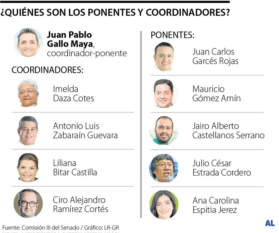 Ponentes y coordinadores de la reforma tributaria