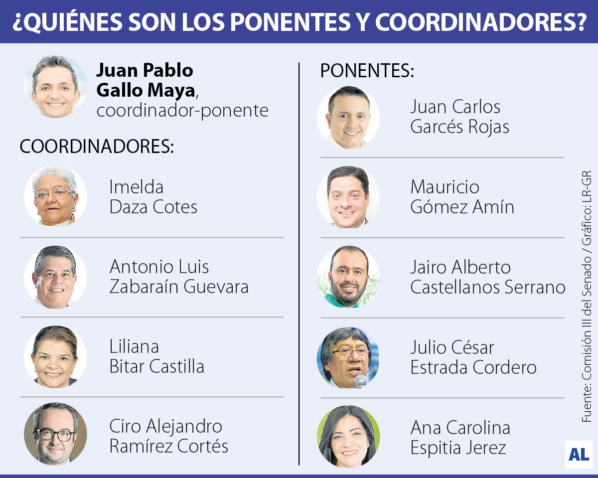 Ponentes y coordinadores de la reforma tributaria