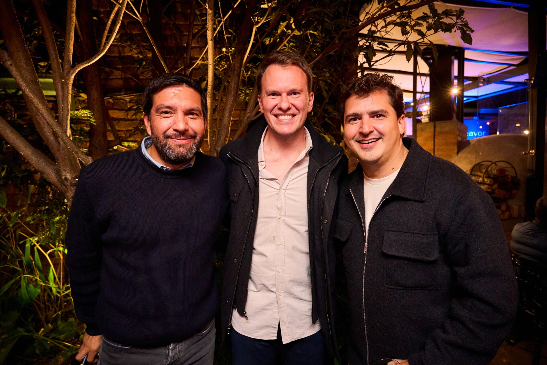 Juan Manuel Medina, CEO y fundador de Harmony; Felipe Gómez, cofundador y CEO de Welli; y Fabián Gómez, CEO de Frubana.