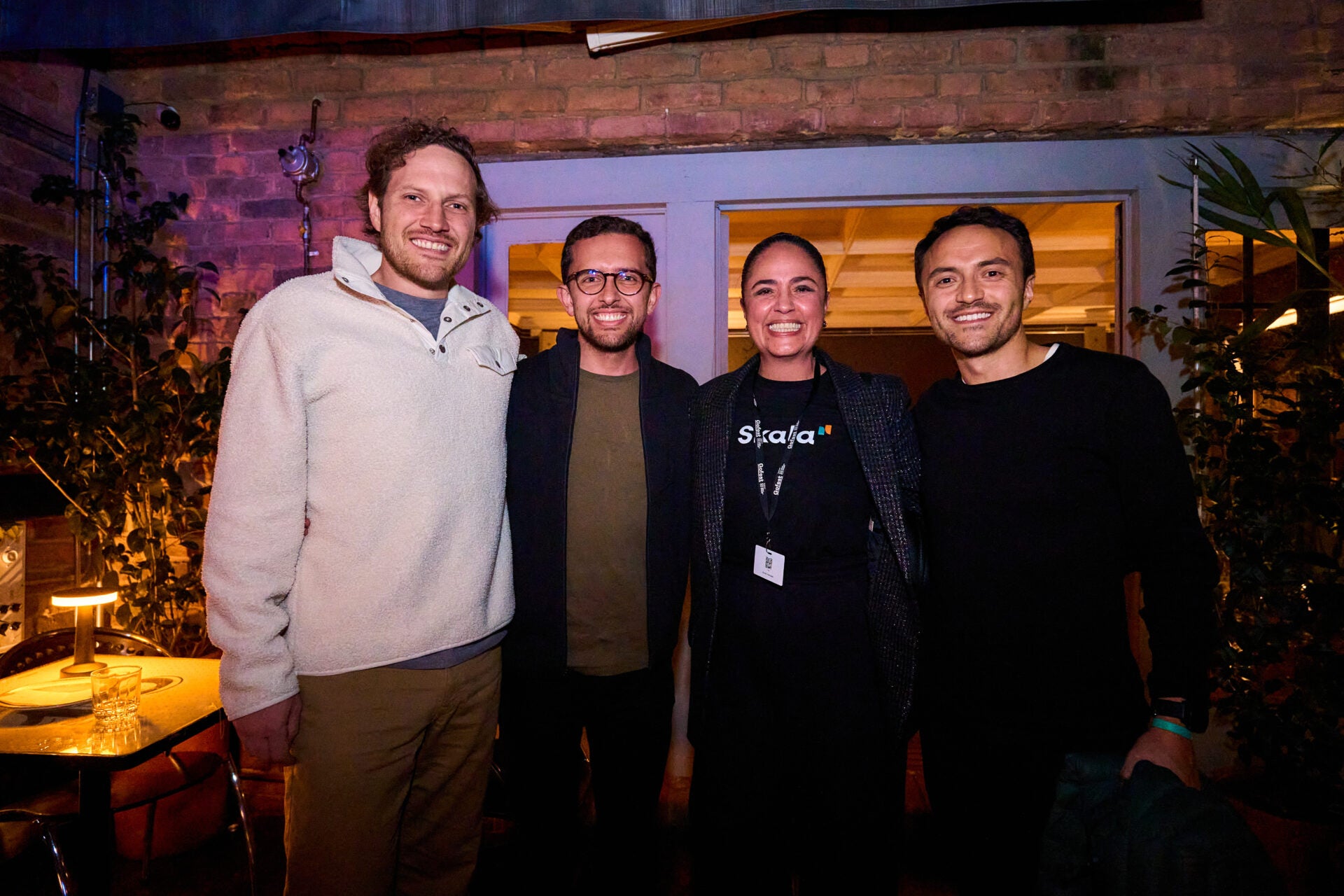 Juan Camilo Zarruk, chief business officer de RappiPay; Julián Nuñez, cofundador y COO de Yuno; Brenda Hernández, CEO de Skala; y Juan Felipe Rozo, cofundador de Juliana Sánchez.