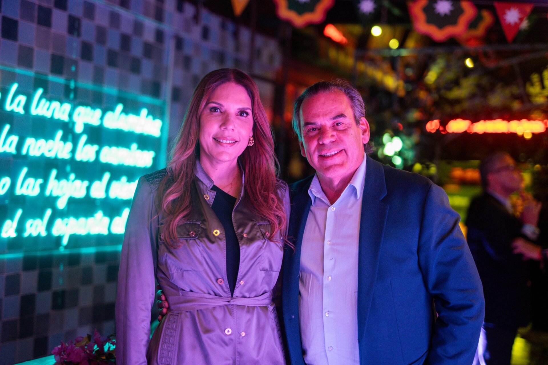 Claudia Morales, presidente de la Corporación Fuerza y Región; y Eugenio Cabrera, oftalmólogo.
