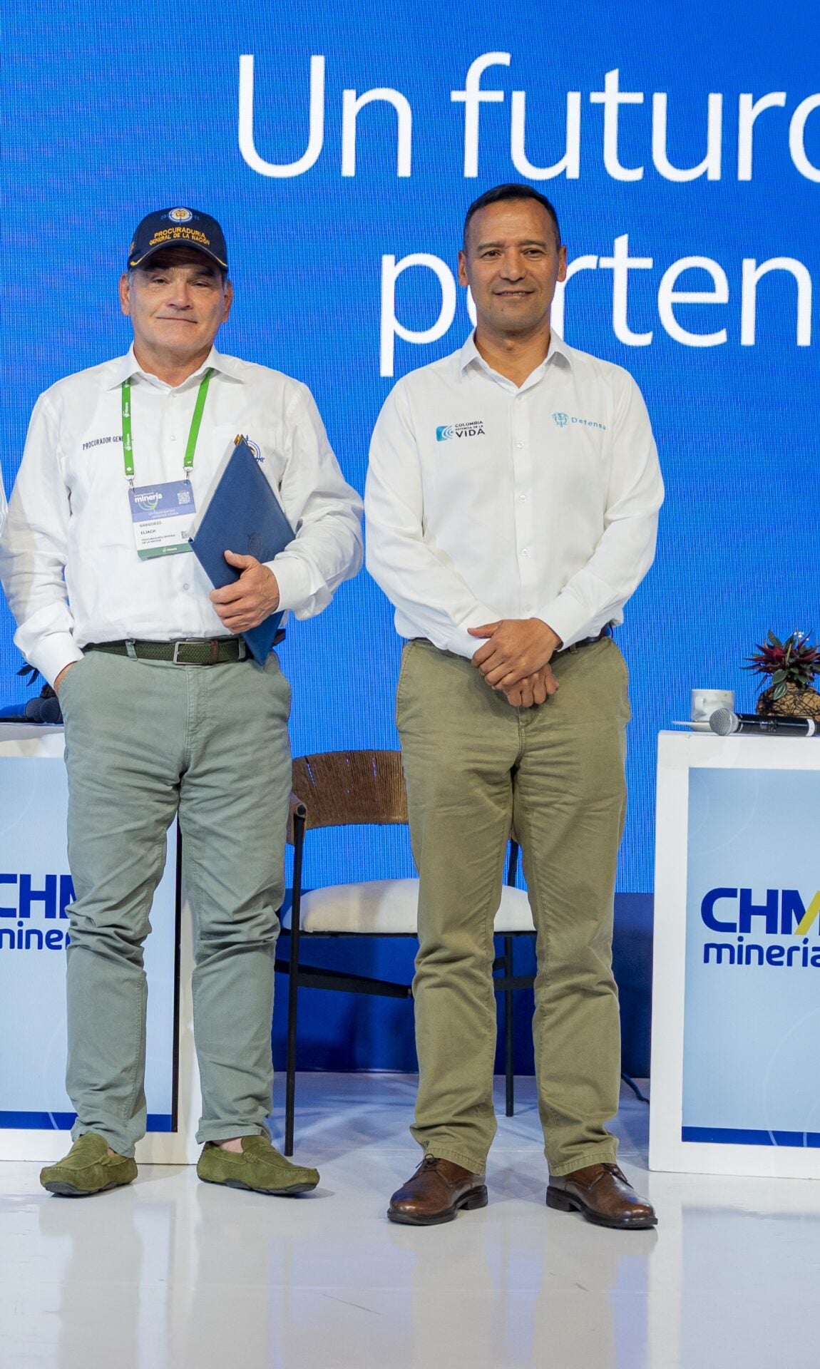 Gregorio Eljach, procurador general de la Nación; y Pedro Sánchez, ministro de Defensa.