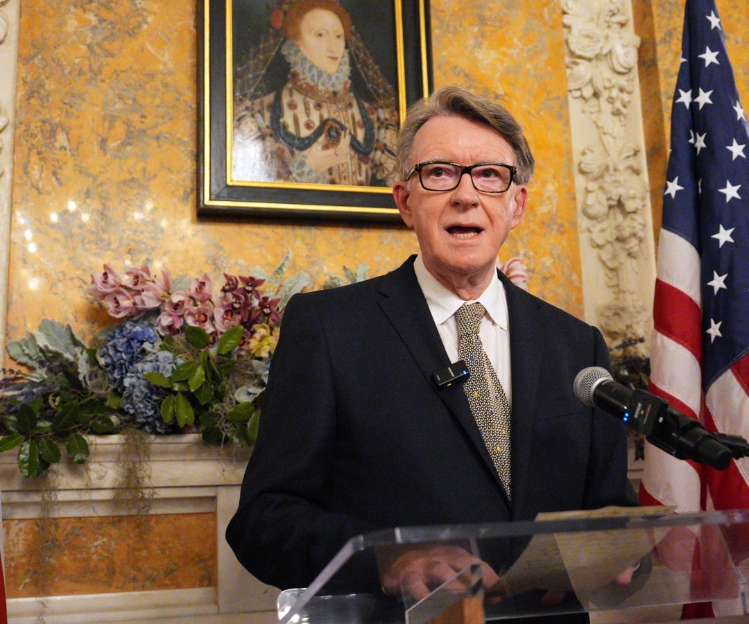 Peter Mandelson, exembajador del Reino Unido en EE.UU