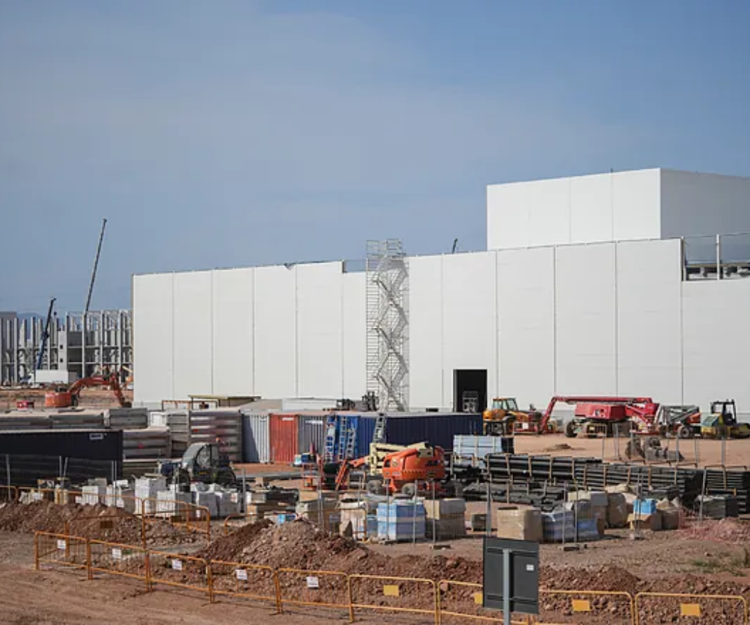 Obras de la gigafactoría de baterías de Sagunto (Valencia).