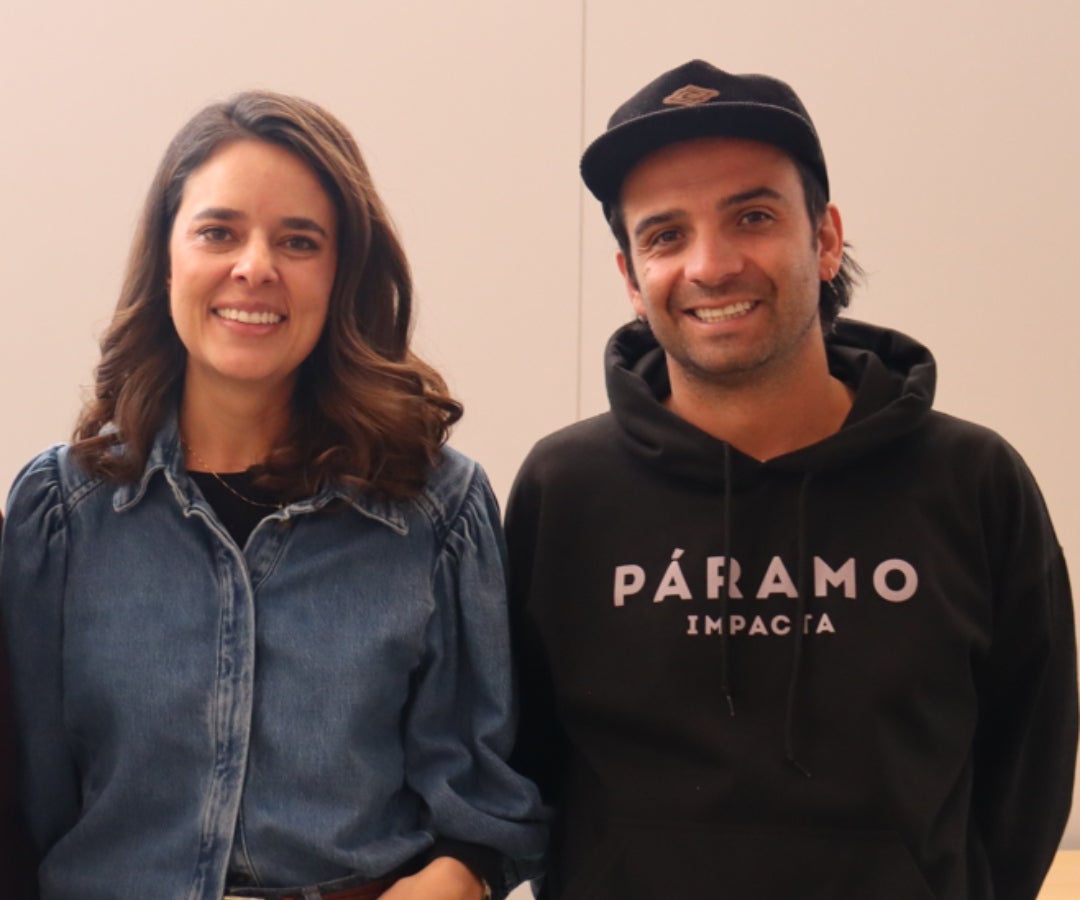 Sylvia Guerrero, gerente de marketing en Nespresso; y Nicolás Pinzon, project manager de Páramo Impacta.
