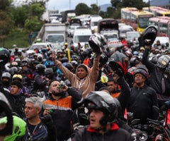 Bloqueo de motos en Bogotá Bloqueo de motos en Bogotá