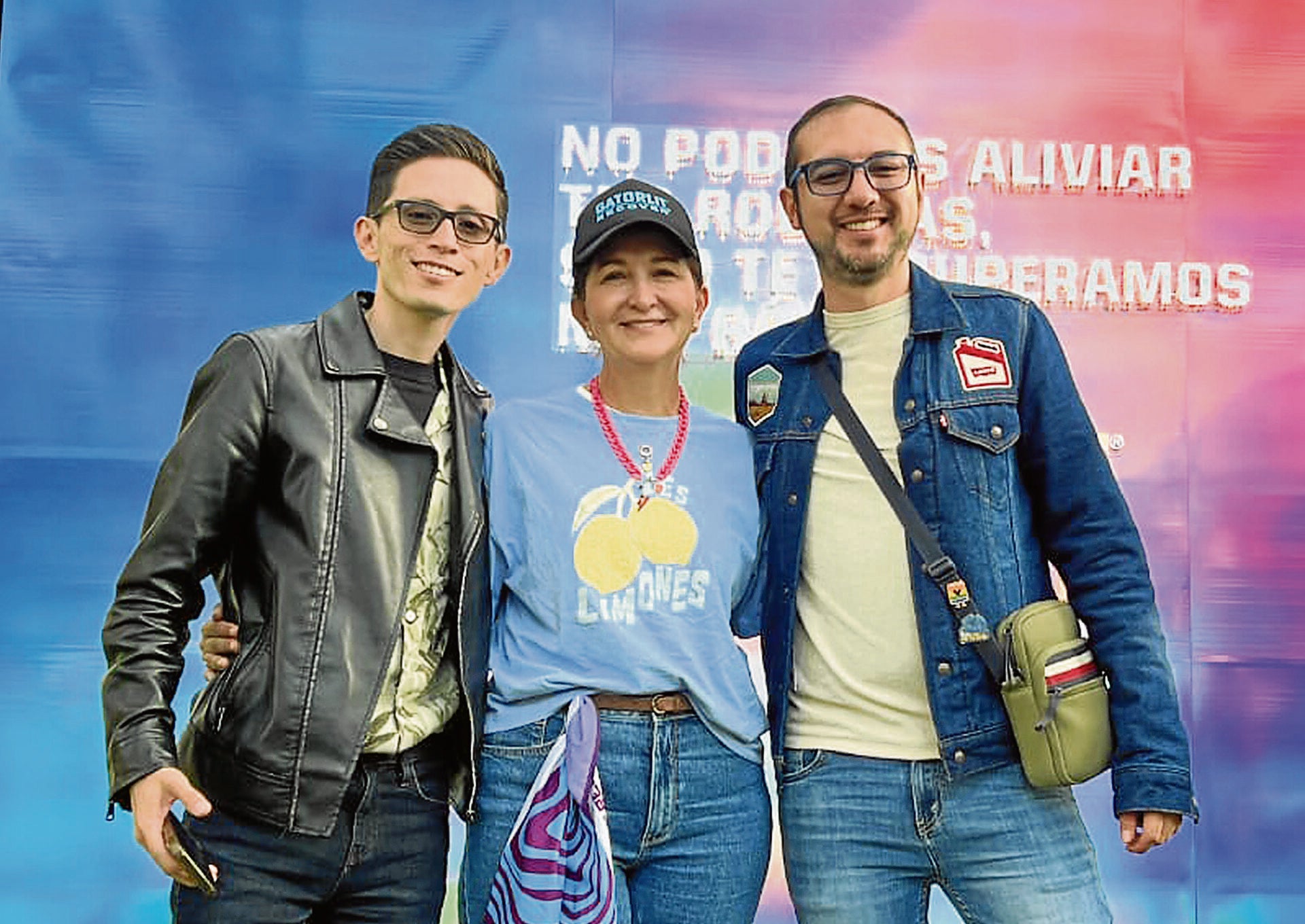 Alex Aldana, invitado; Liliana Orozco, sports marketing manager de Gatorade; y Sebastián Fonseca, invitado.