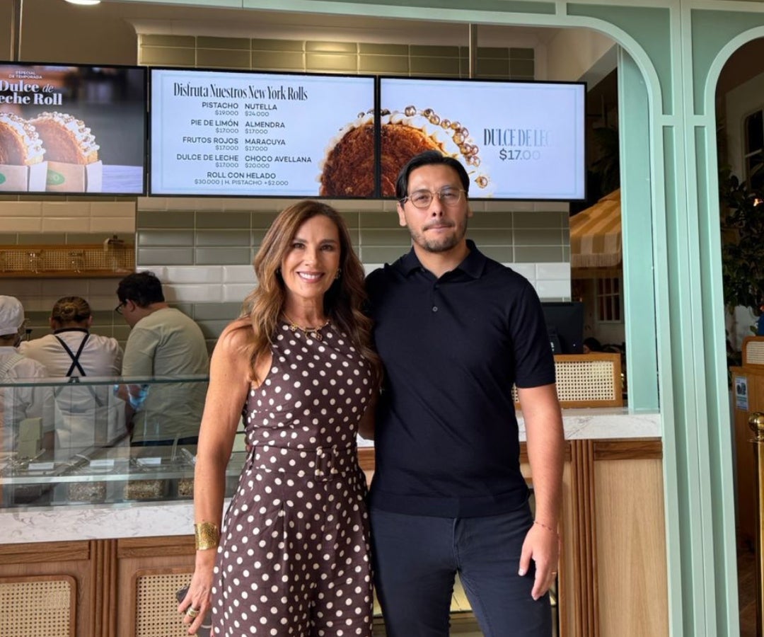 Andrea Londoño, influencer; y Jairo Cruz Badalacchi, director general de Le Grand.