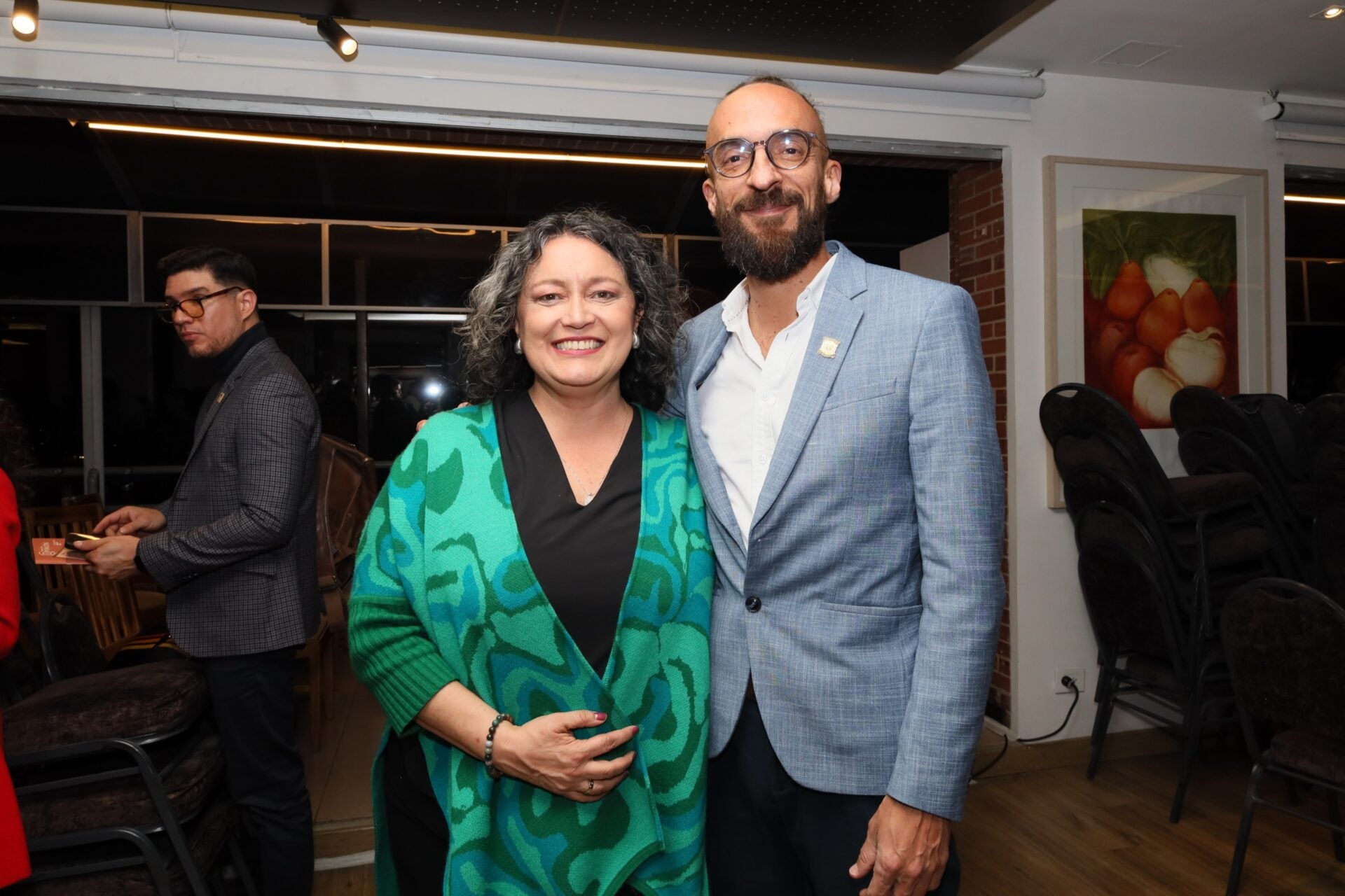 Angélica Lozano, senadora; y Daniel Carvalho Mejía, representante a la Cámara por Antioquia.