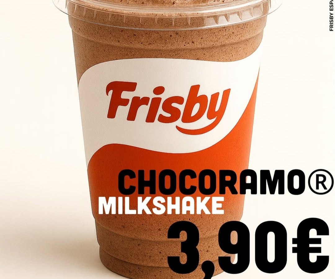 Frisby España saca una malteada de Chocoramo en medio del anuncio de su menú