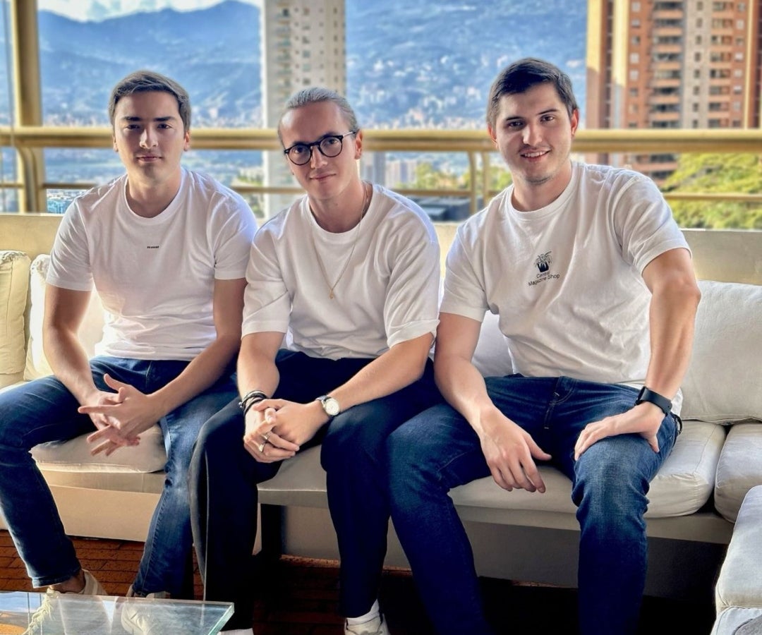 Nicolás Zuleta, Martin Pelaez y Sebastián Correa, cofundadores de Plenti