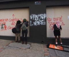 Algunas escenas de la manifestación.