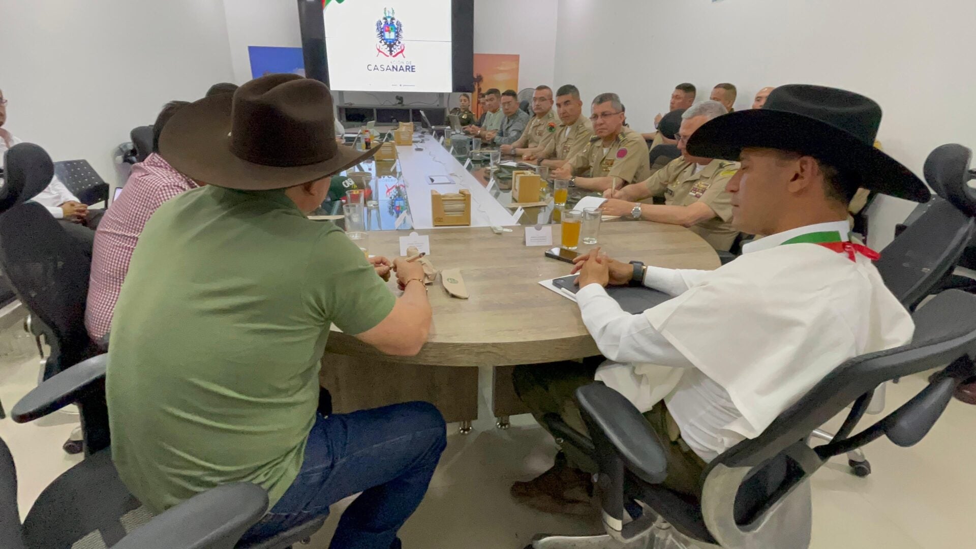 Reunión de seguridad realizada en Yopal, encabezada por el ministro de Defensa