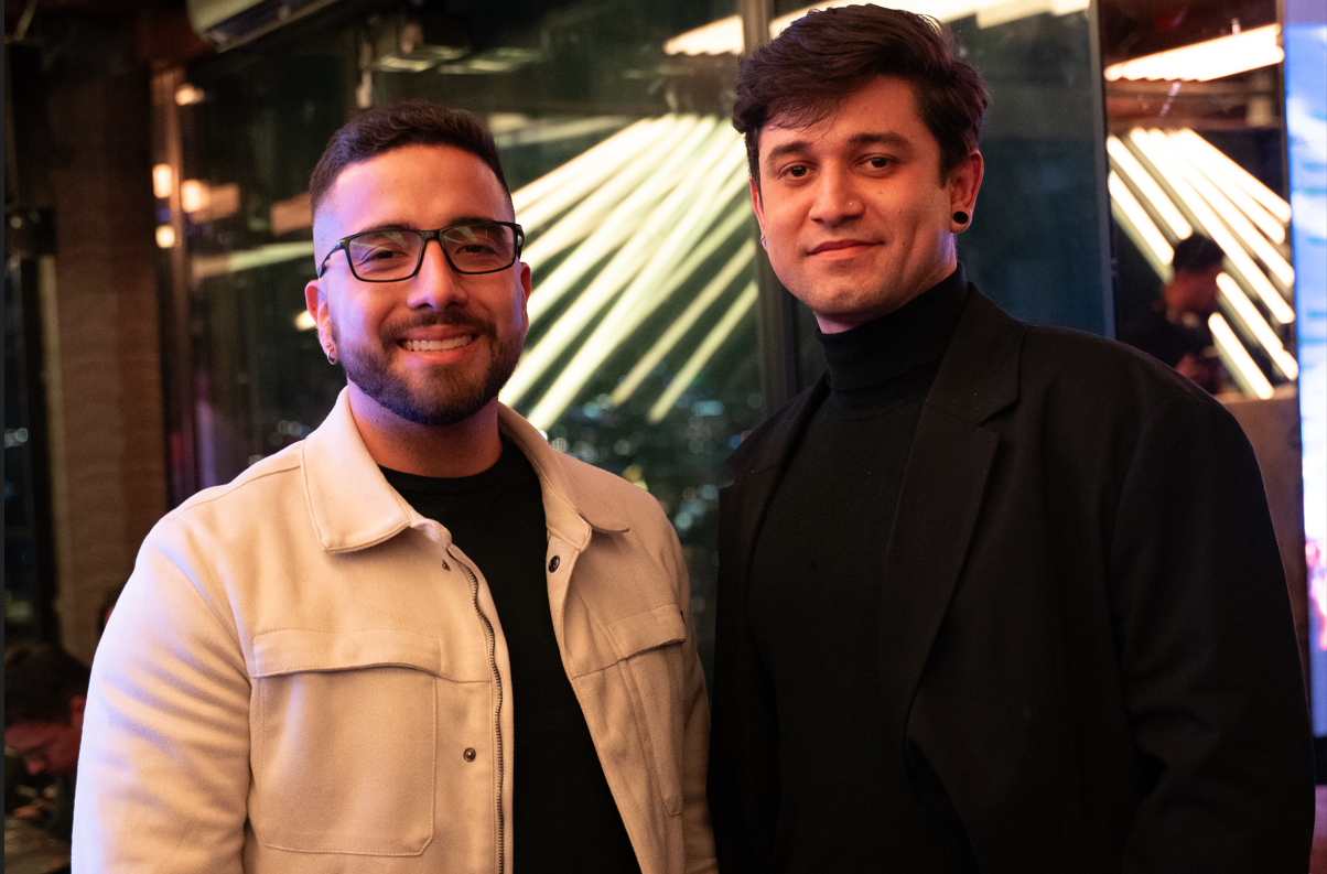 Juan Guzmán y Nassir Jaruff, de la Universidad del Rosario, entre los asistentes al evento.