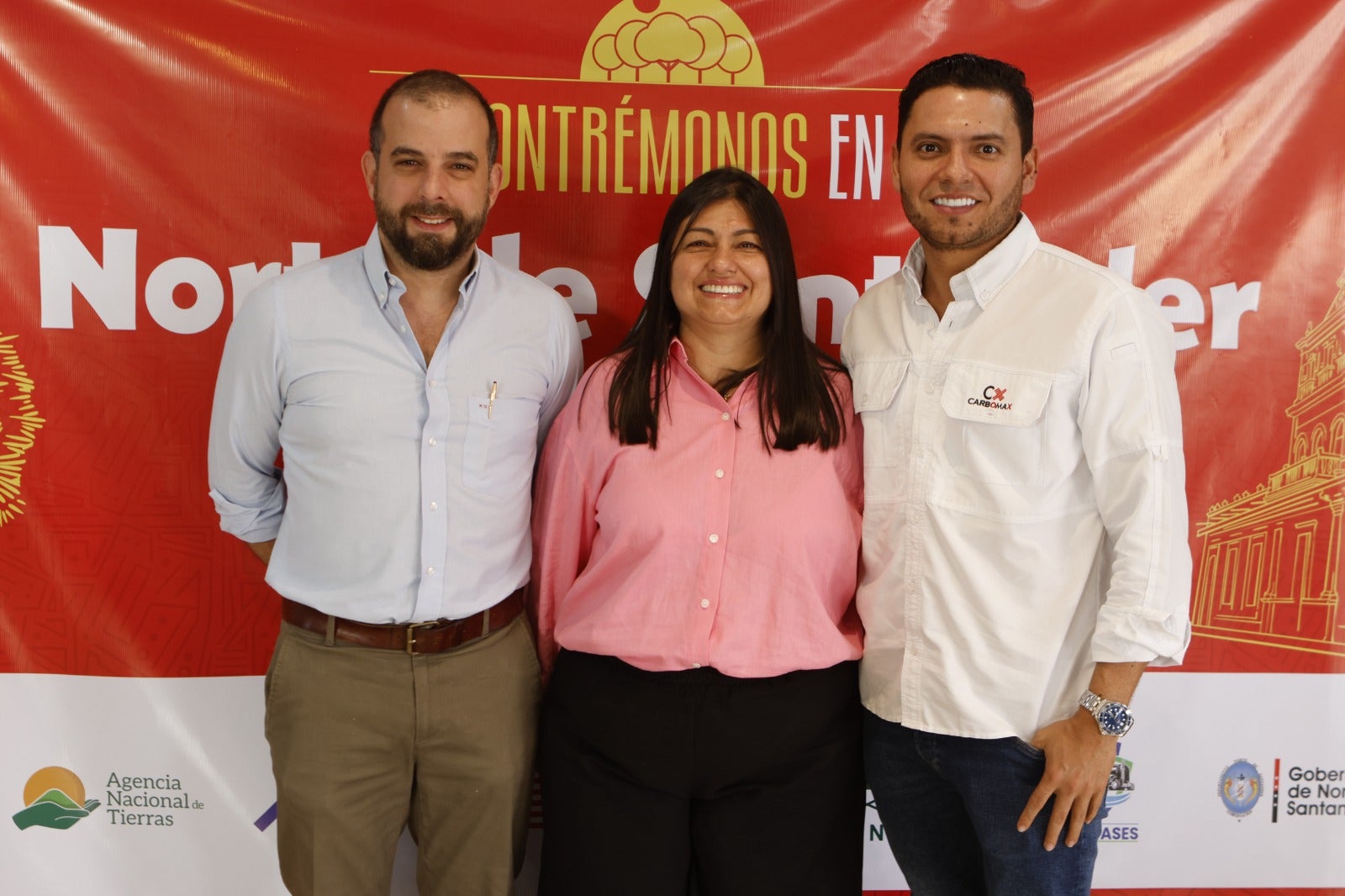 Francisco Unda, gerente Andi Norte de Santander; Isabel Bautista, gerente de Arroz Gelvez; y Frank Zarat, gerente de Carbomax.