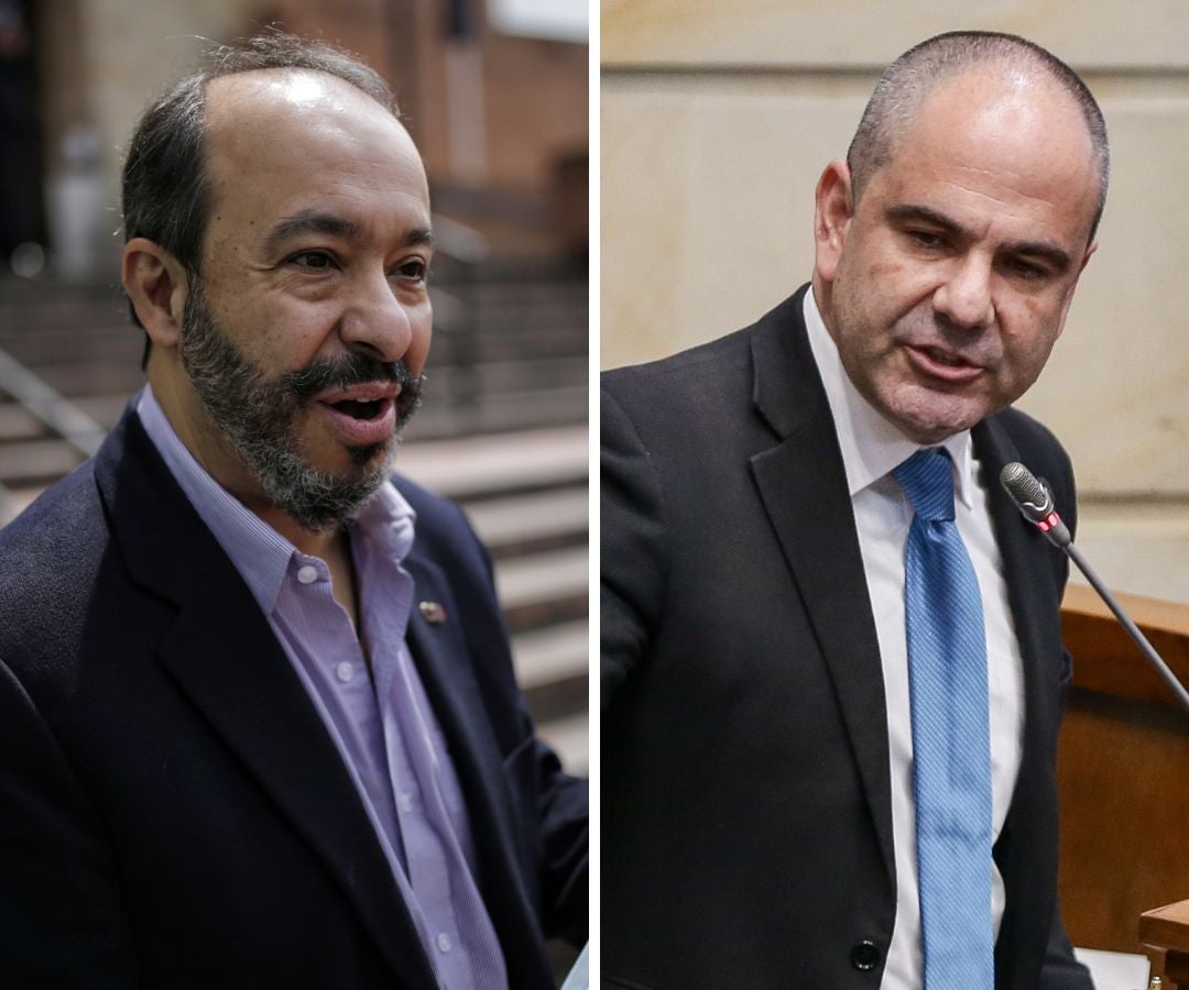 Germán Córdoba y Gabriel Vallejo, presidentes de Cambio Radical y Centro Democrático, respectivamente