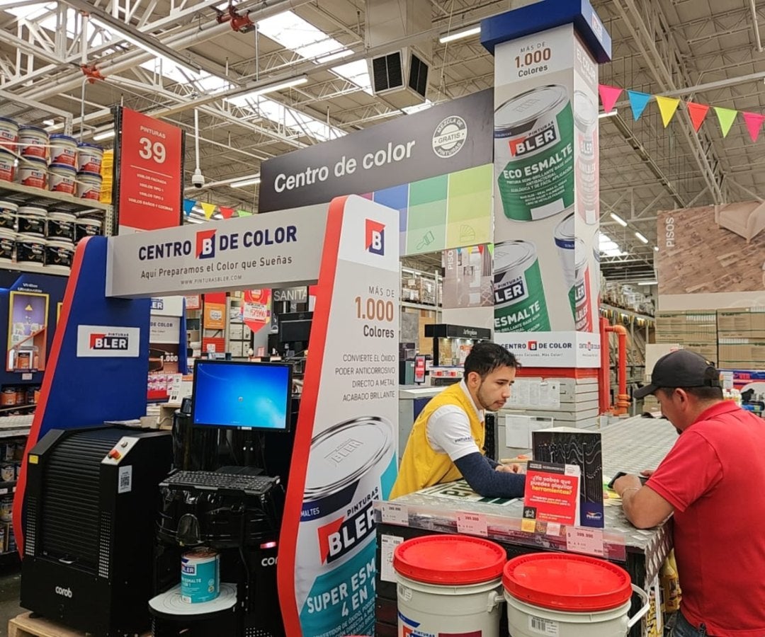 Centro de color de Pinturas Bler en Easy