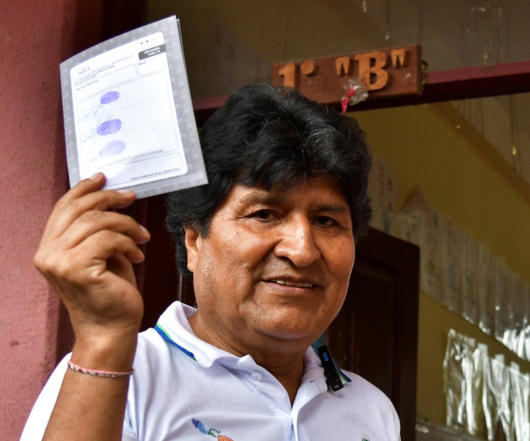 Evo Morales, expresidente de Bolivia