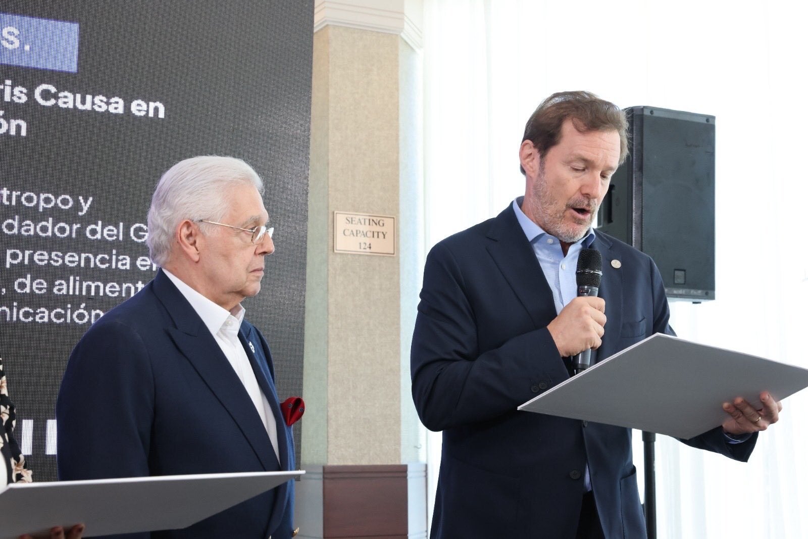Isaac Gilinski y Esteban Piedrahita, rector de la Universidad Icesi