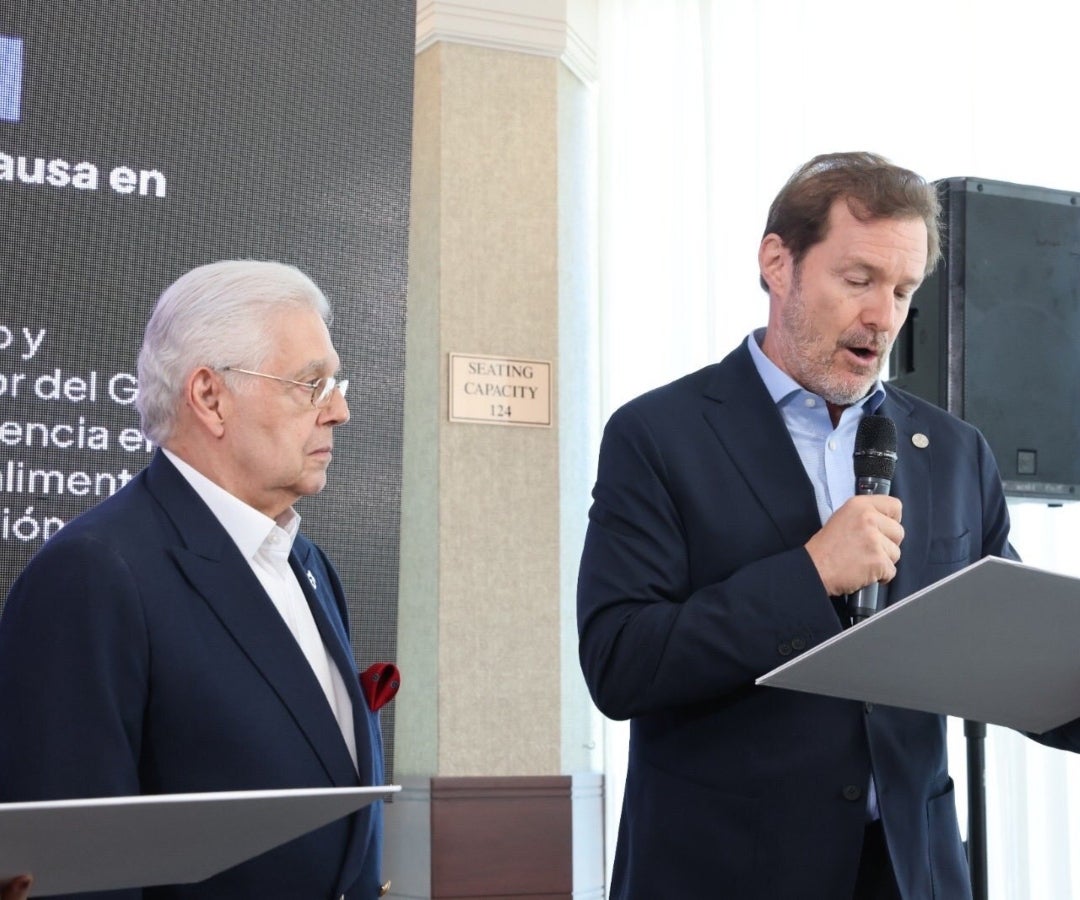 Isaac Gilinski y Esteban Piedrahita, rector de la Universidad Icesi