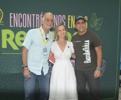 Eduardo Verano de la Rosa, gobernador del Atlántico; Vicky Osorio, directora de ProBarranquilla; y Alejandro Char, alcalde de Barranquilla.