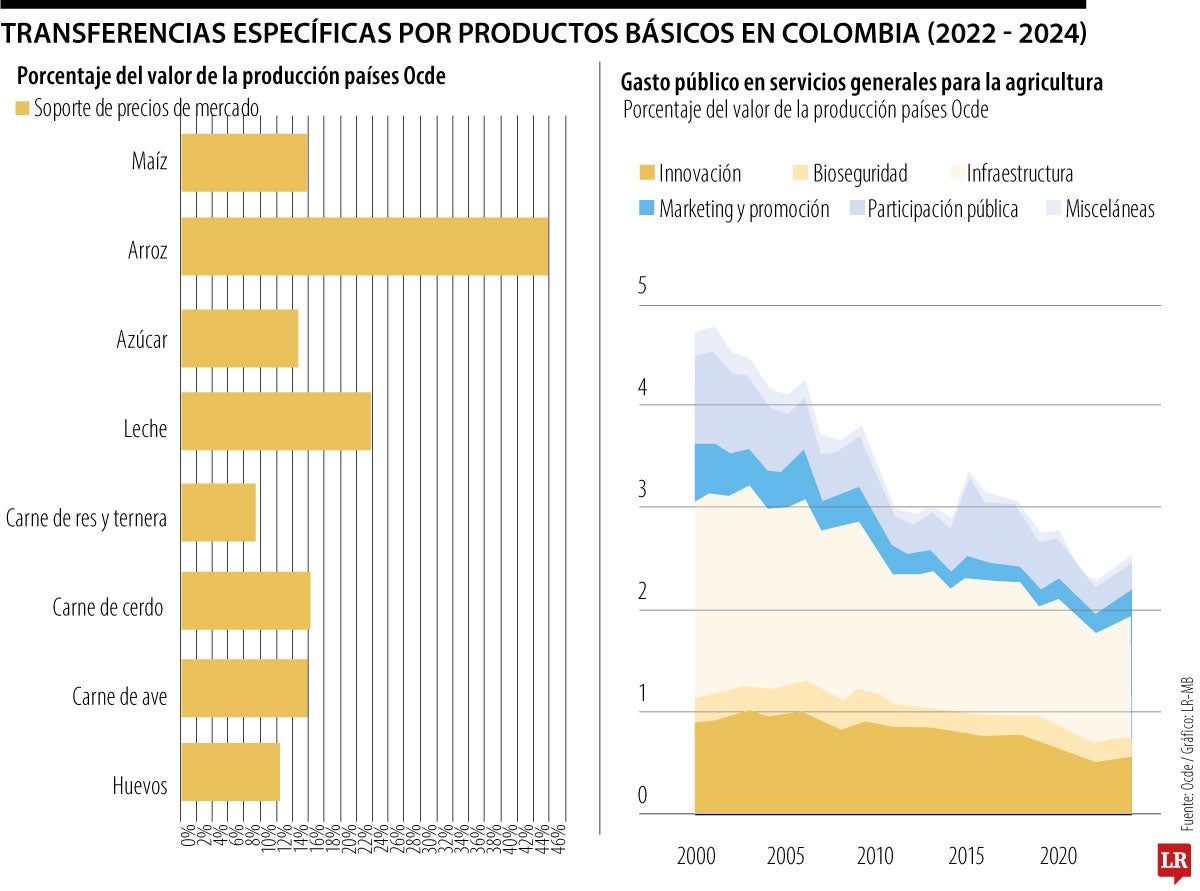 La Ocde alerta sobre el bajo impulso a la innovación agrícola en el campo colombiano