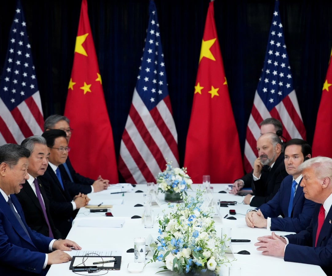 Xi Jinping y Donald Trump durante una reunión bilateral en Busan