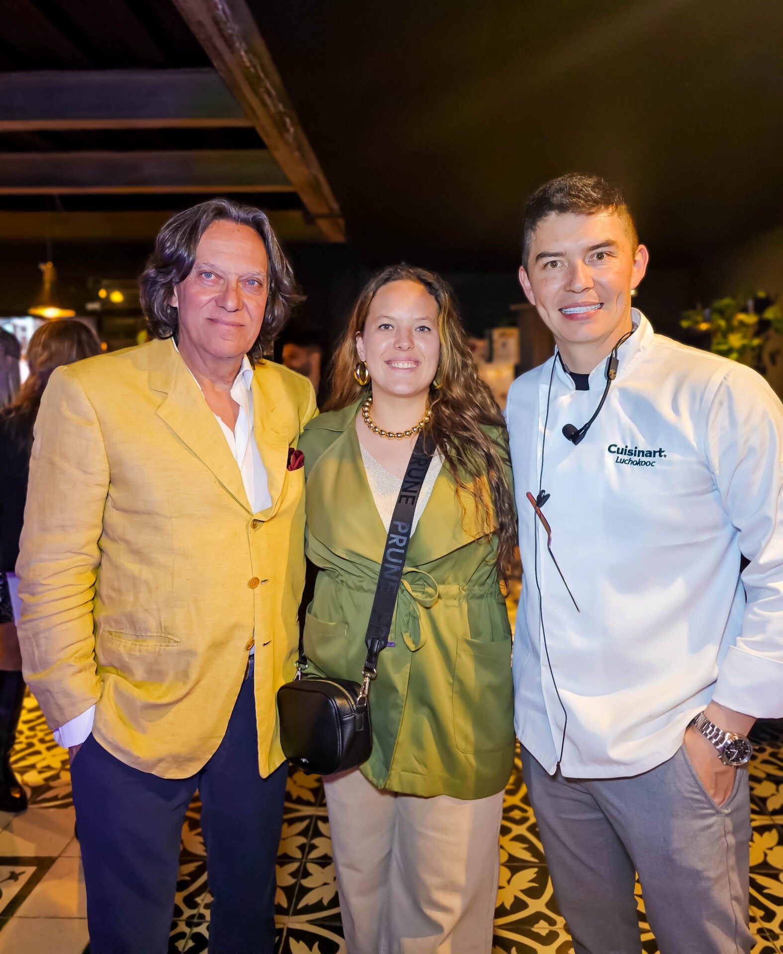 Claude Pimont, actor y empresario; Jade Pimont, chef; y Luchokooc, chef y embajador de Cuisinart.