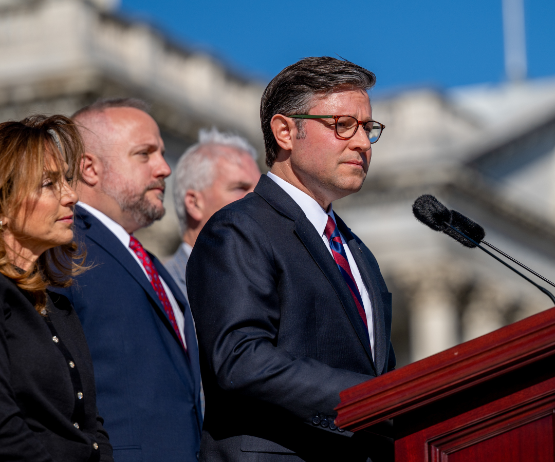 El presidente de la Cámara de Representantes, Mike Johnson, en el Capitolio de Estados Unidos
