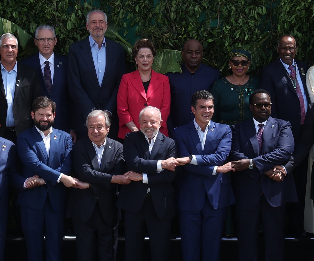 Reunión preliminar de líderes mundiales que concluyó el viernes en Belém