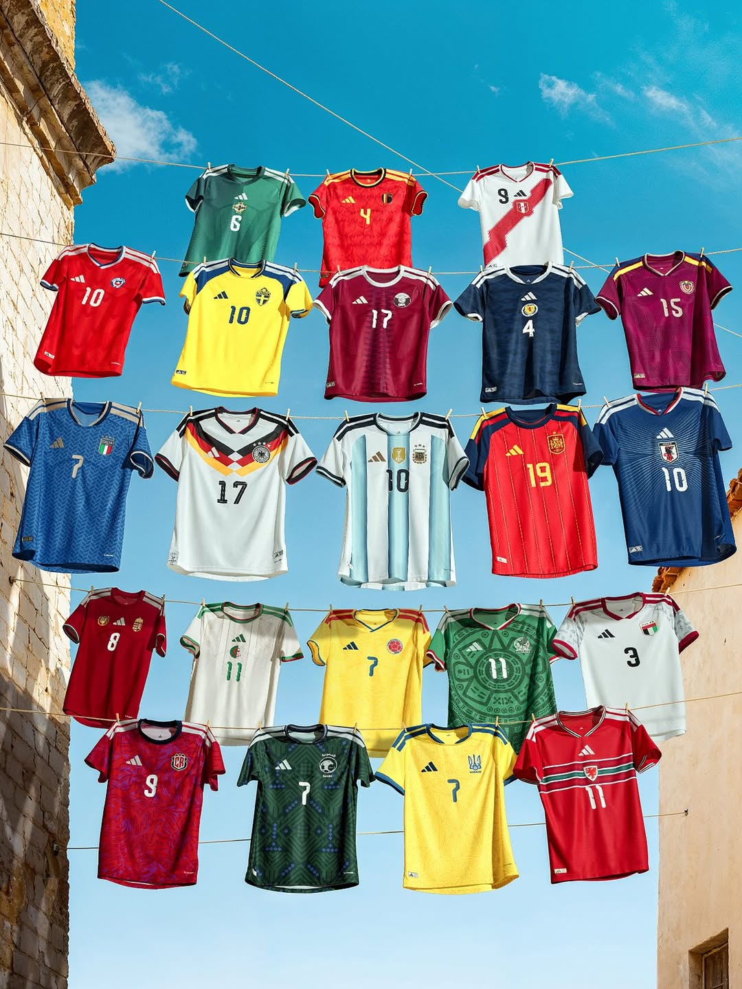 Adidas reveló las camisetas oficiales de las Selecciones que irán al Mundial 2026