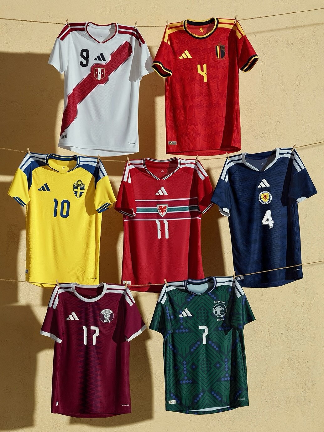Adidas reveló las camisetas oficiales de las Selecciones que irán al Mundial 2026