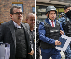 Olmedo López y Sneyder Pinilla, exidrector y exsubdirector de la Ungrd