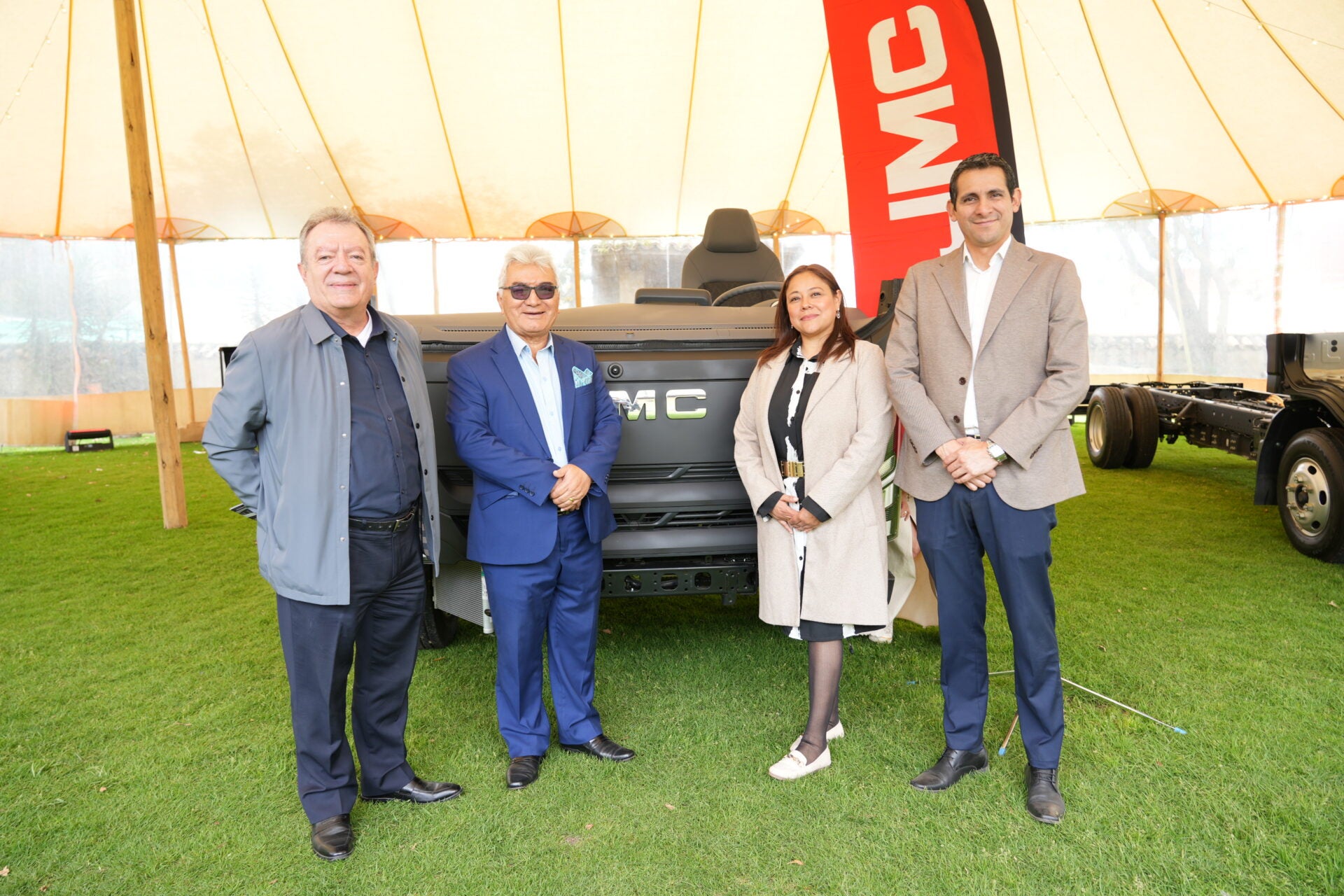 Hernán Peñaloza, gerente general de Seturcol; Lipoani Sánchez, presidente ejecutivo de Acoltés; Liz Andrea Campos, líder de Flotas Astara; y Javier Villarraga, gerente de Flotas Astara.