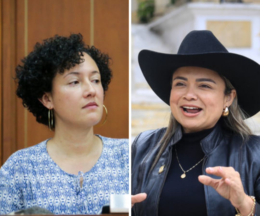 Isabel Zuleta, senadora, y Lina Garrido, representante