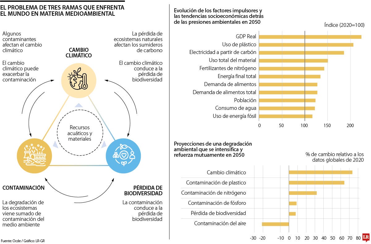 Ocde alerta que la triple crisis ambiental exige políticas integradas para evitar un colapso