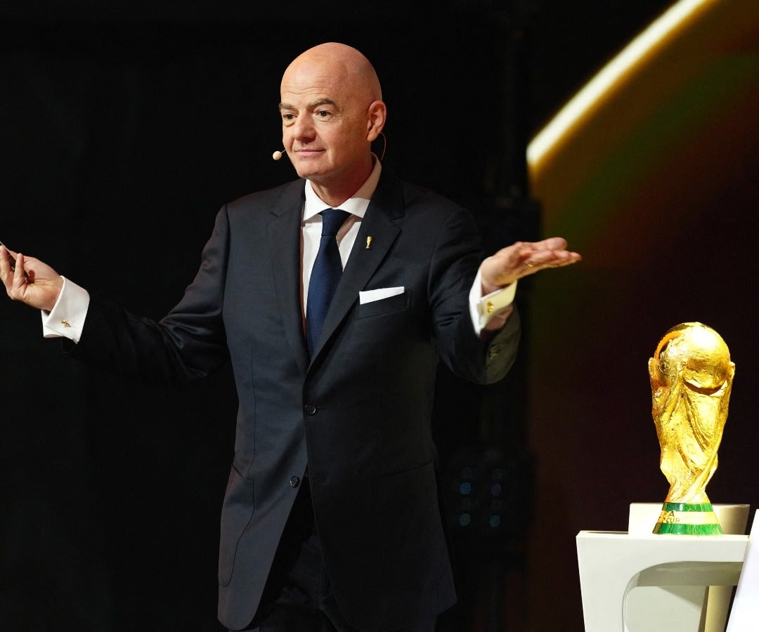 Gianni Infantino, presidente de la Fifa durante el sorteo
