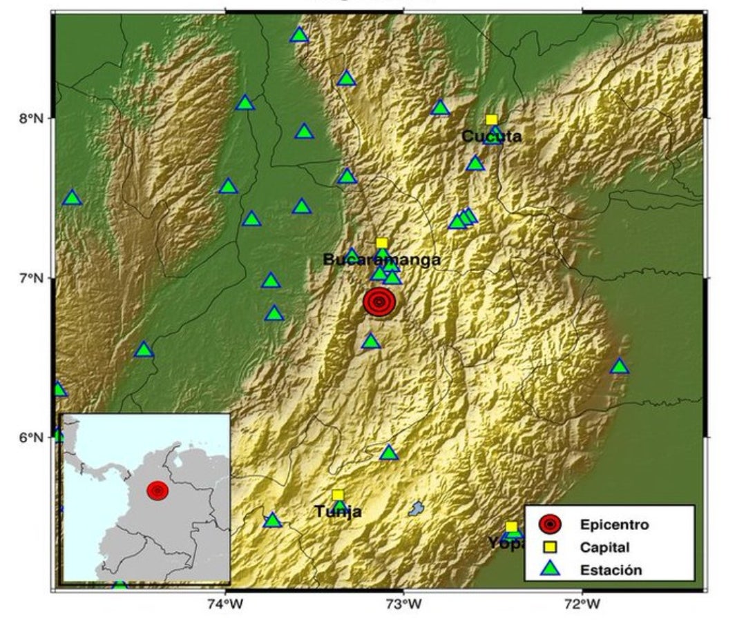 Se registró un nuevo sismo en Santander