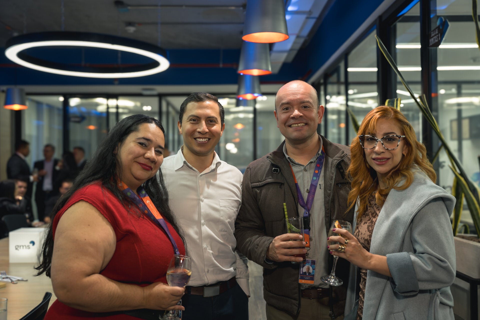 Helena Moreno, especialista de proyectos y seguridad de la Fundación Universitaria Compensar; Christian Hernandez, ingeniero de Preventa Sophos; Julián Hernandez, director de la Fundación Universitaria Compensar; y Natalia Correa, gerente de cuenta.