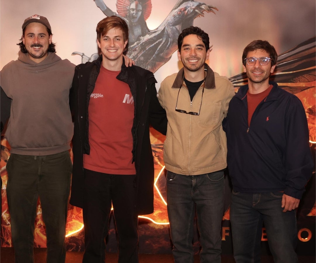 Juan Pablo Pradilla, empresario de Sajú; Antonio Ehrlich, co-funder de Pura Vida; Martín López, creador de contenido; y Juan Manuel Agudelo, empresario de Sajú.