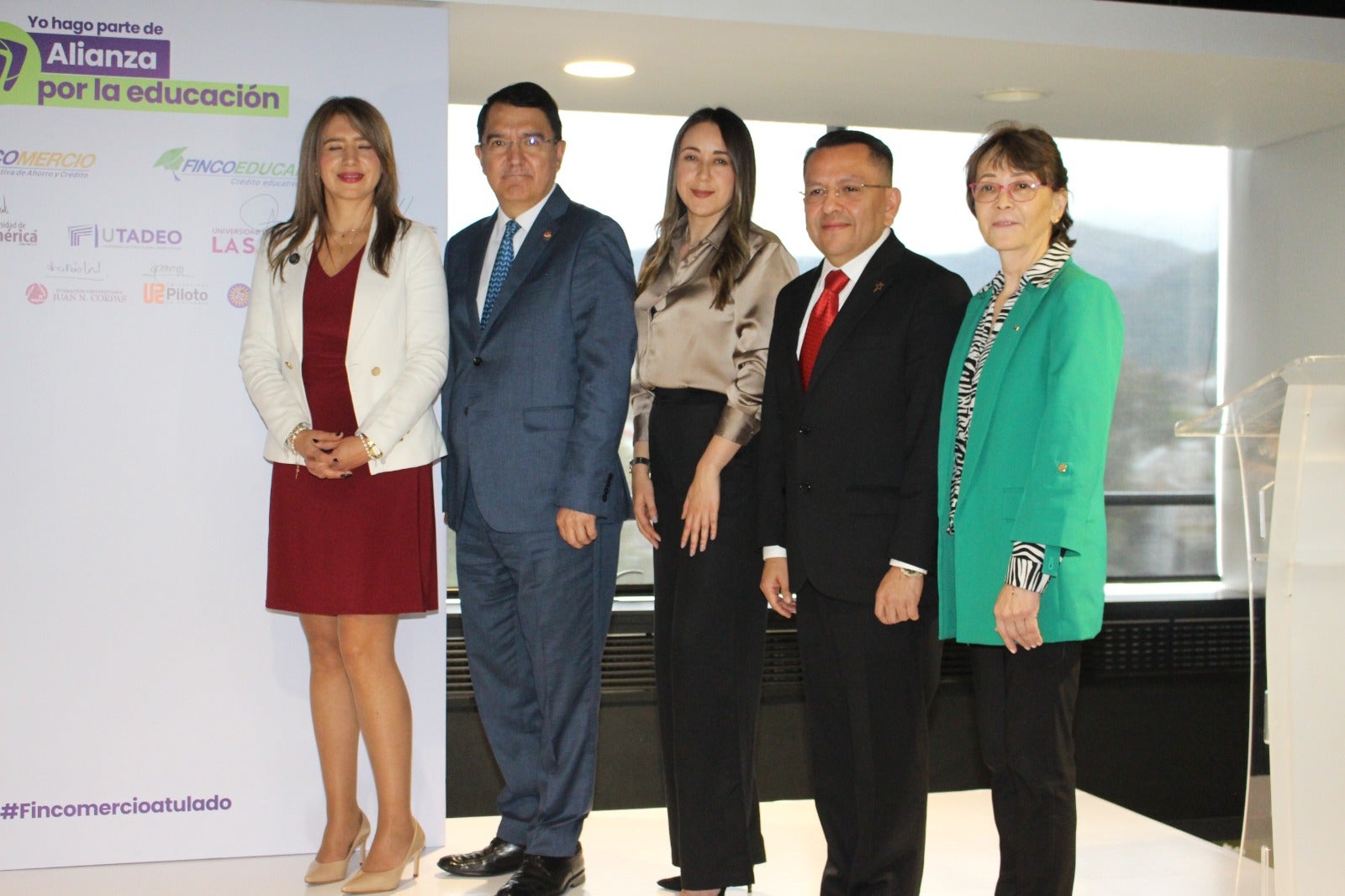 Paula López, rectora de la Universidad Central; Fernando Salina, rector de la Universidad Libre; Viviana