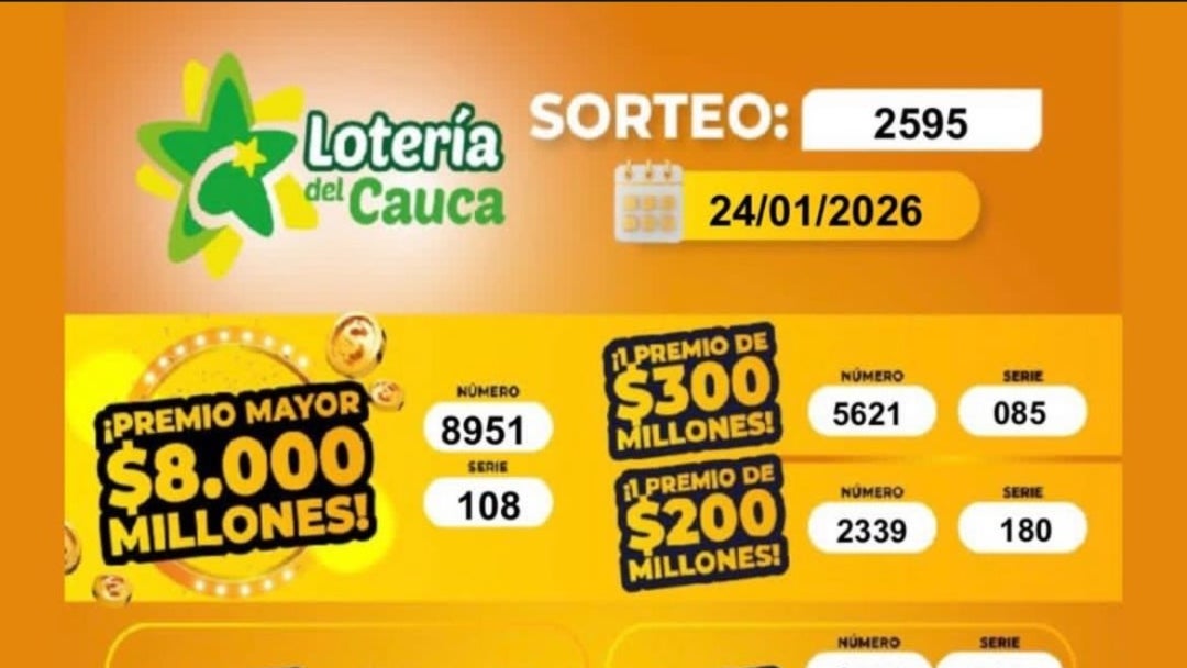 Lotería del Cauca 24 de enero