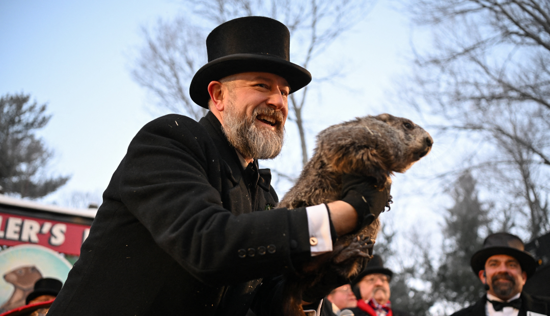 Festividades del Día de la Marmota en Gobbler's Knob en Punxsutawney