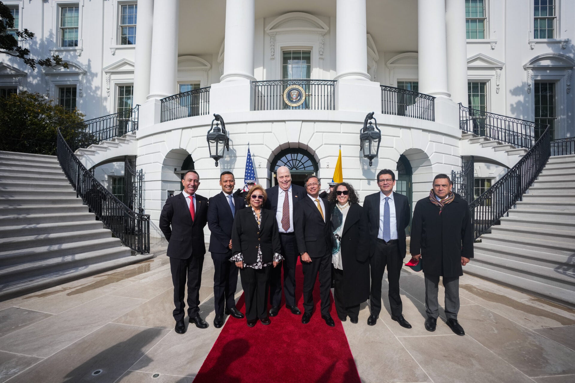 Comitiva colombiana en la Casa Blanca
