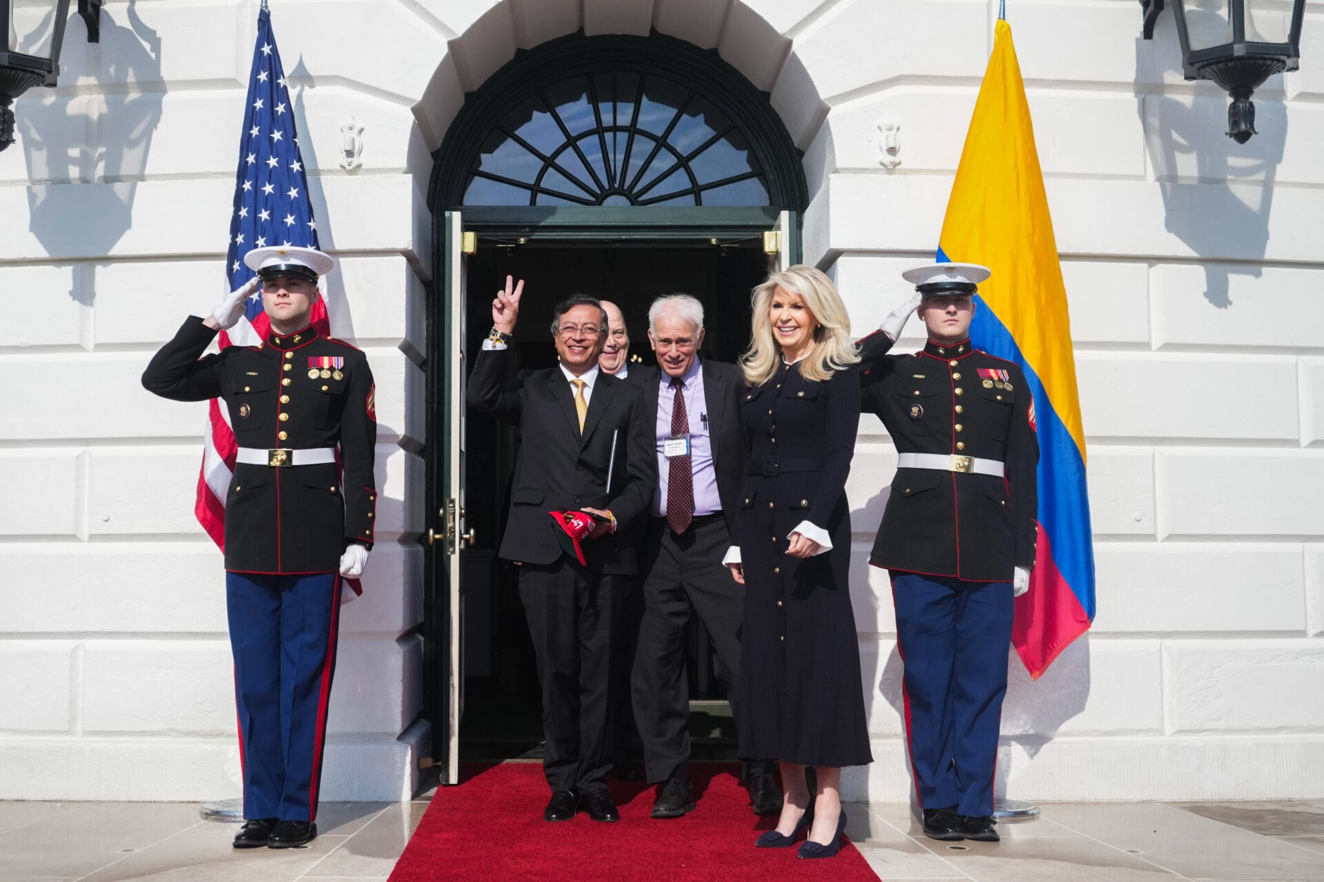 Gustavo Petro a la salida de la reunión con su homólogo estadounidense