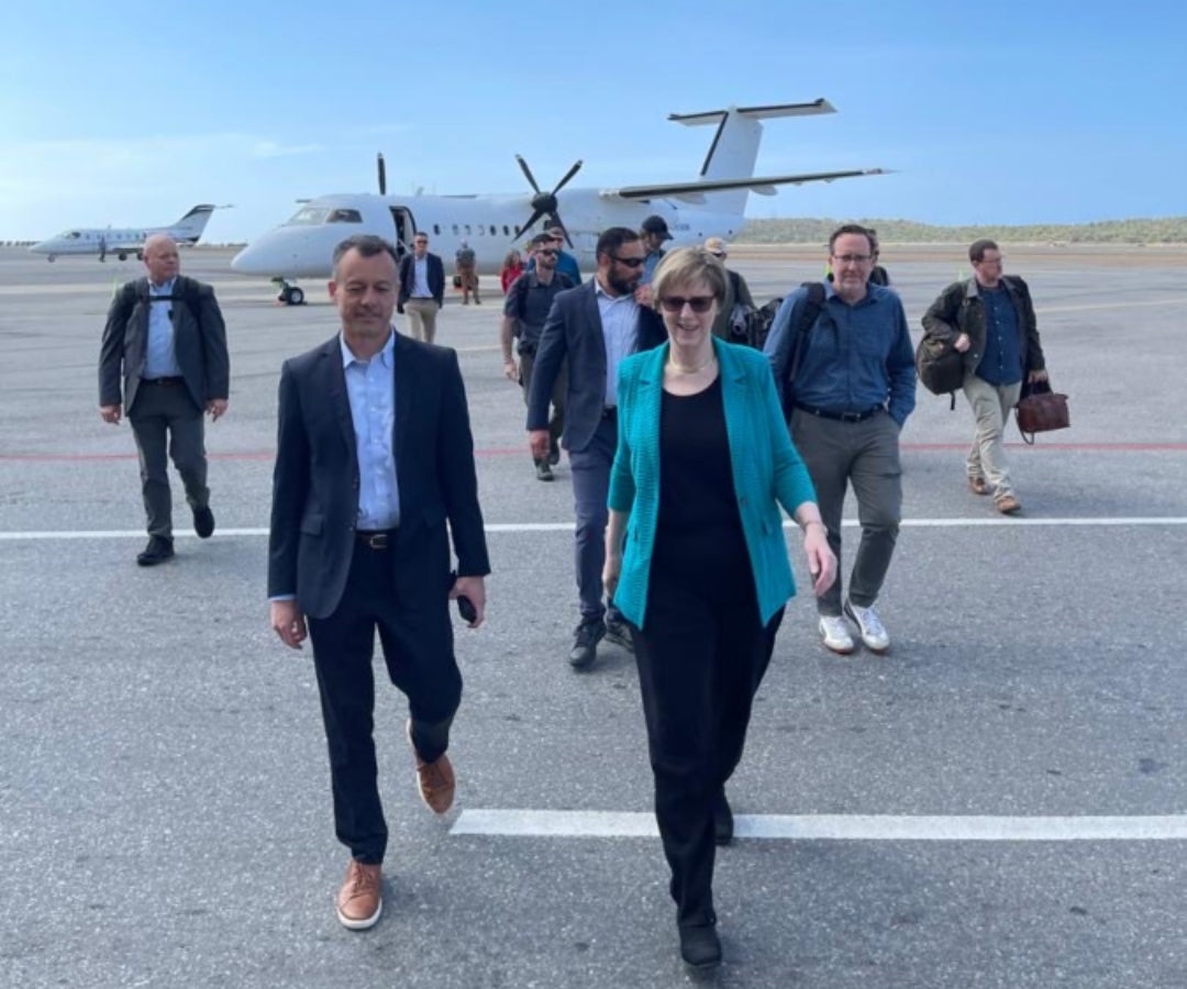 Laura Dogu hace una semana cuando llegó a Venezuela