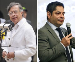 Gustavo Petro, presidente de Colombia; Guillermo Herrera, presidente de Camacol Gustavo Petro, presidente de Colombia; Guillermo Herrera, presidente de Camacol