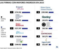 Firmas con más ingresos en 2025 Firmas con más ingresos en 2025